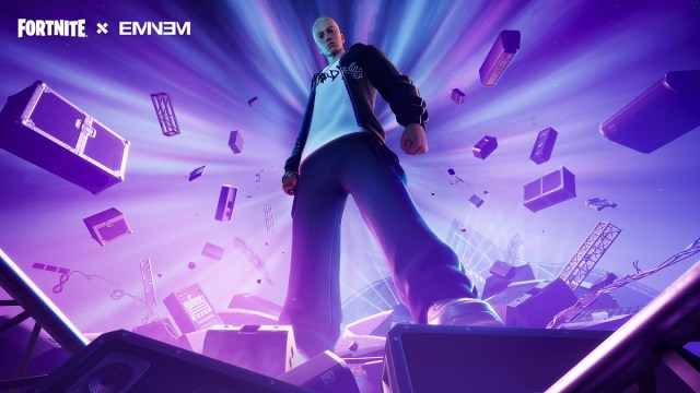 Grafika współpracy Eminema i Fortnite.